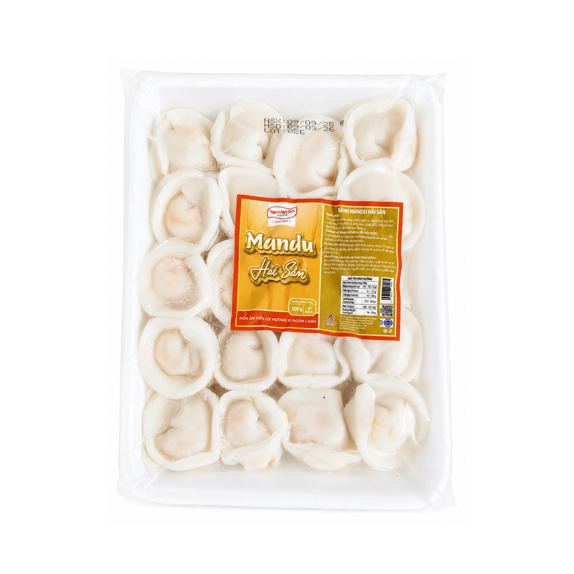 bánh mandu hải sản gói 500g bánh mandu hải sản gói 500g