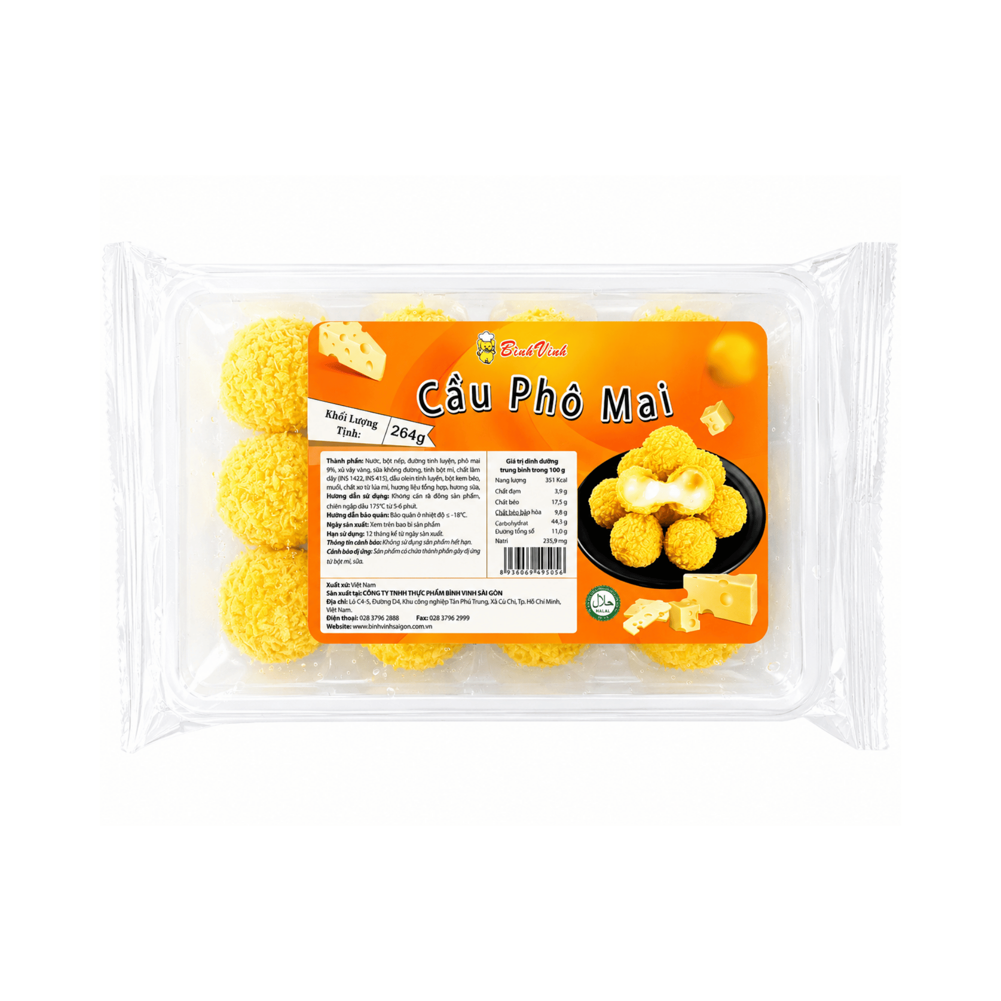 bánh rán nhân phô mai chảy (cầu phô mai) gói 250g (10 bánh) bánh rán nhân phô mai chảy (cầu phô mai) gói 250g (10 bánh)